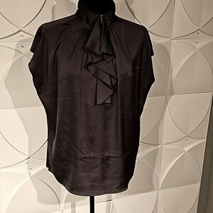 L New York Company Gray Rayon Blouse